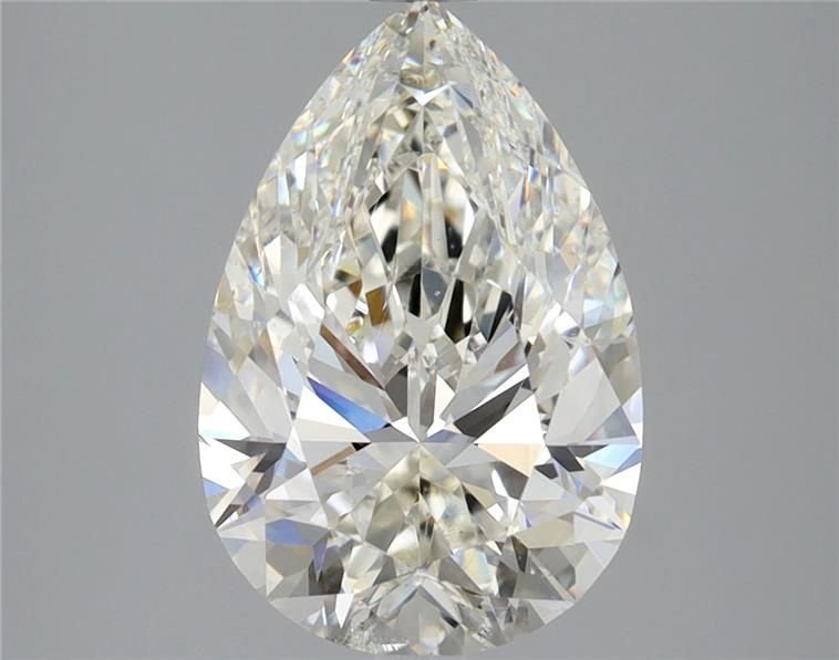 3.03ct I SI2 Rare Carat Ideal Cut Pear Diamond