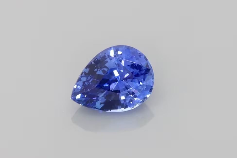 1.39 Carat Blue Pear Sapphire