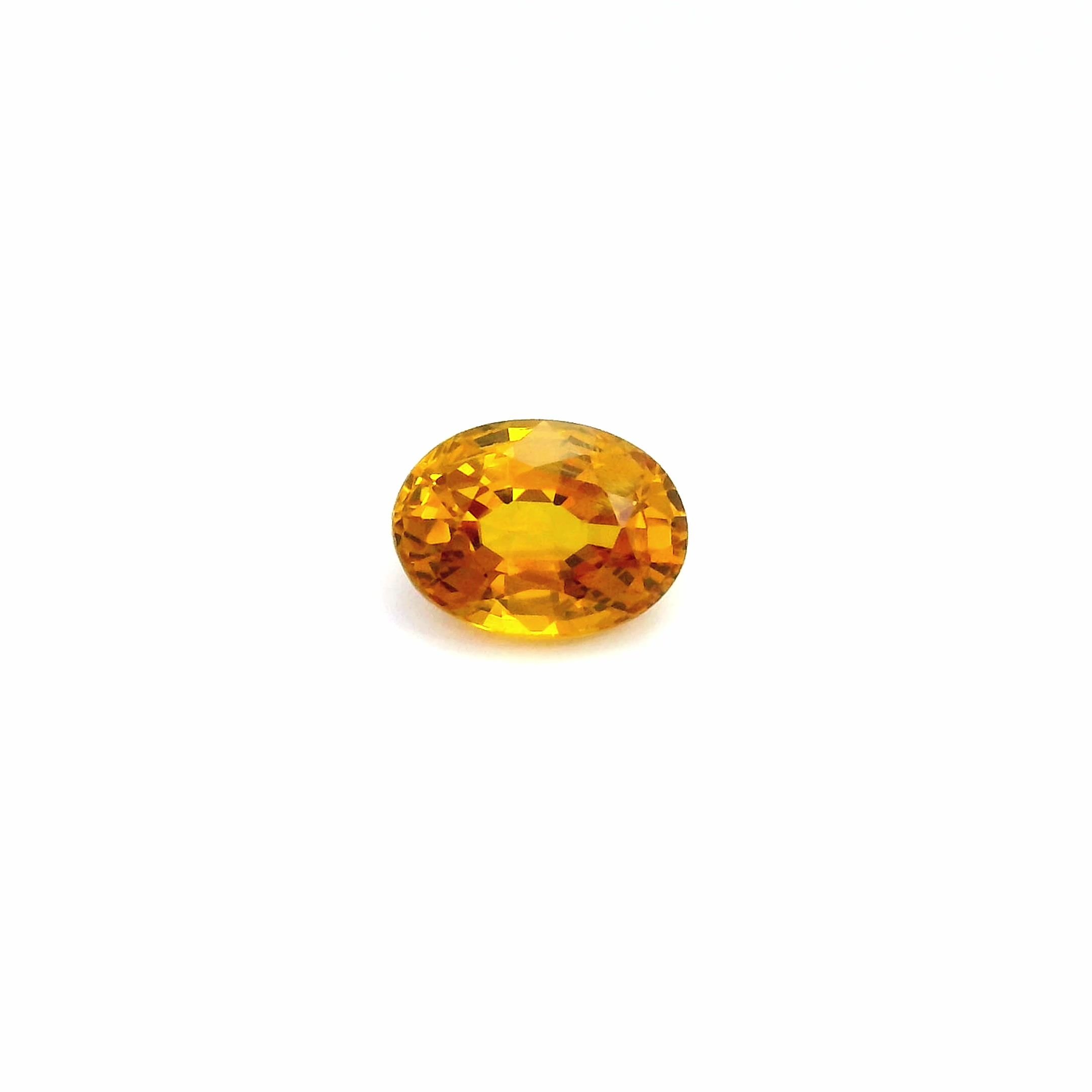 1.22 Carat Orange Oval Sapphire