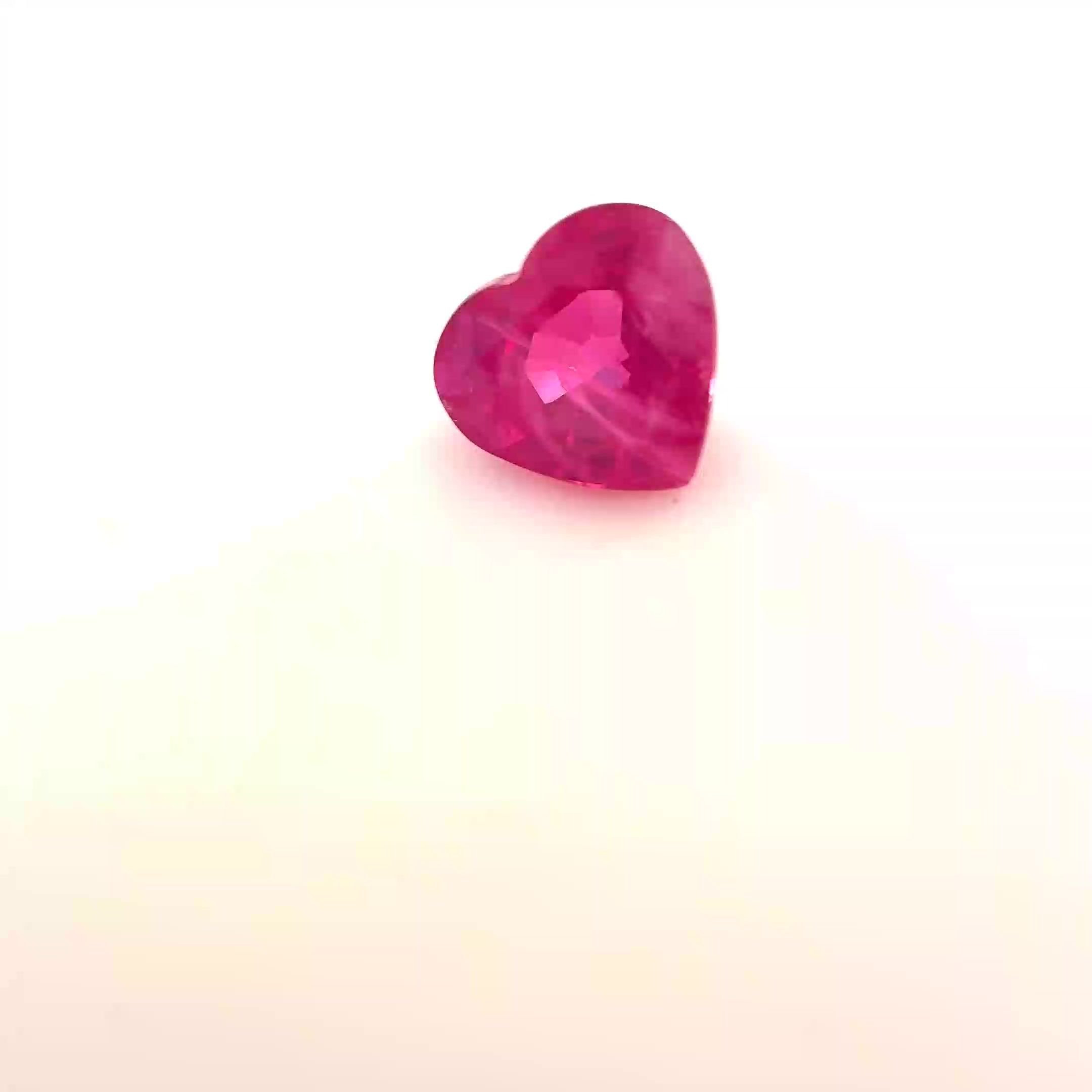 0.90 Carat Red Heart Ruby