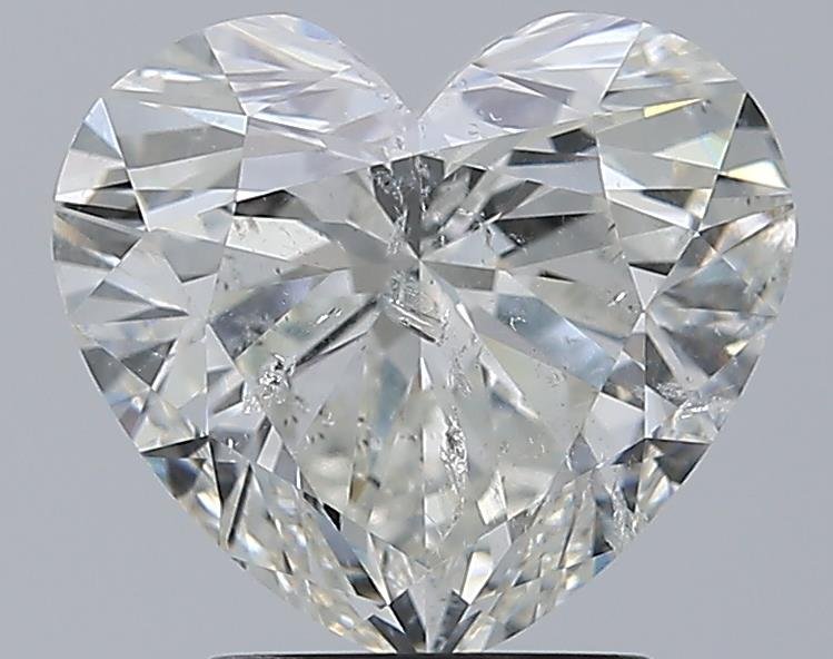 3.01ct H SI2 Rare Carat Ideal Cut Heart Diamond