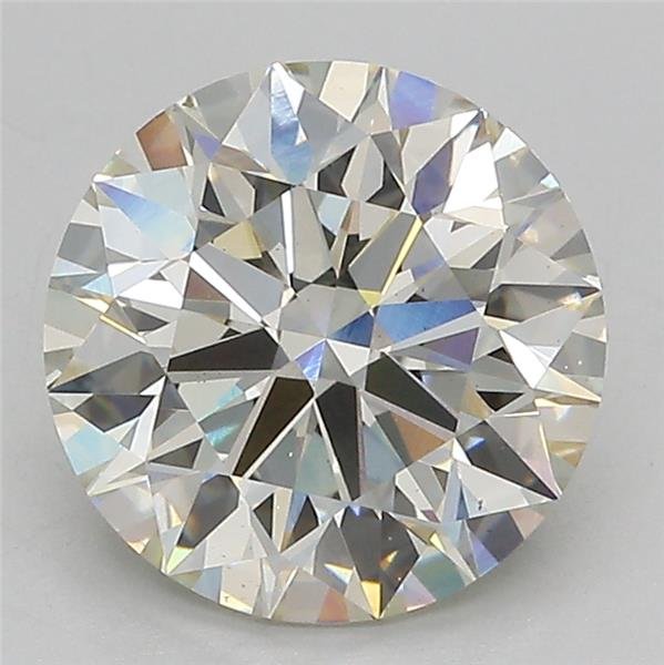 3.16ct J VS2 Rare Carat Ideal Cut Round Lab Grown Diamond
