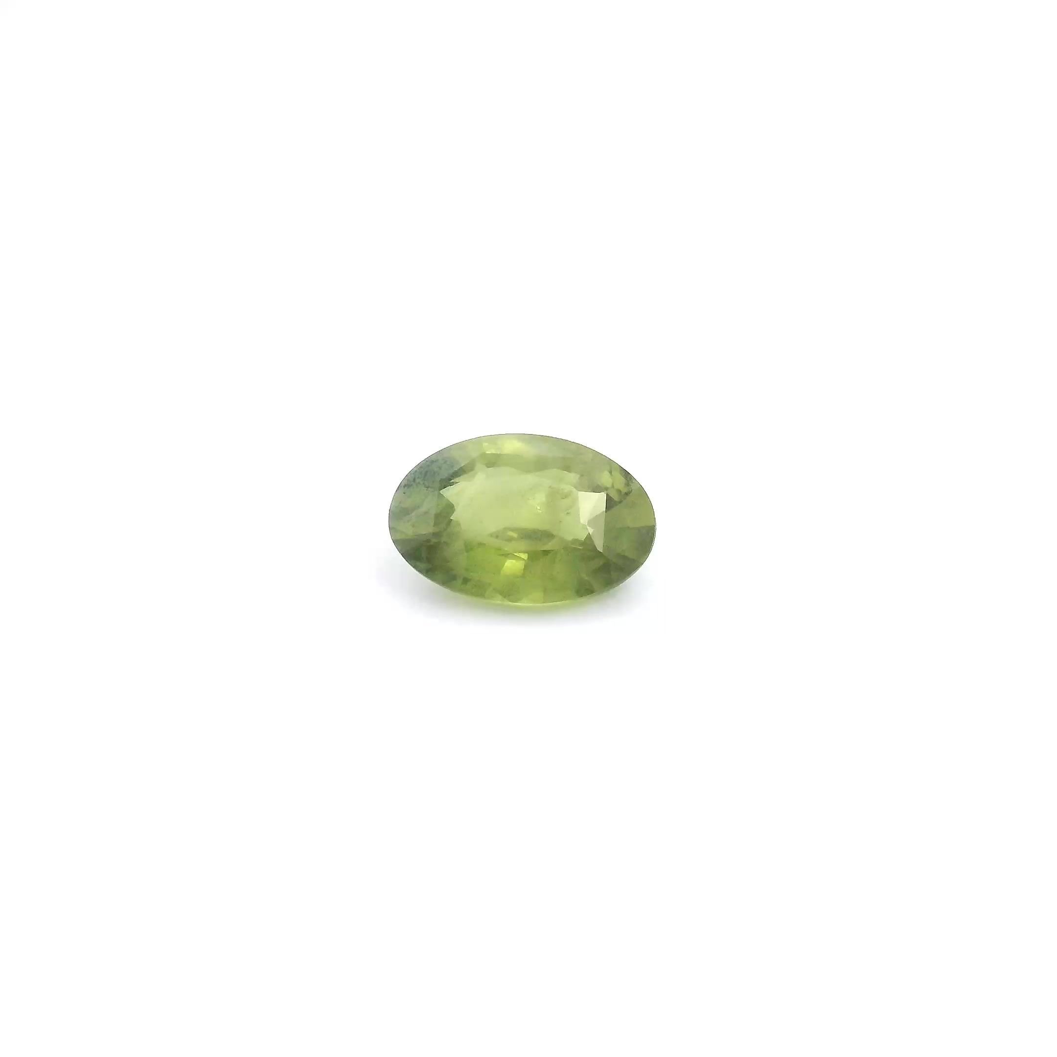 0.59 Carat Green Oval Sapphire