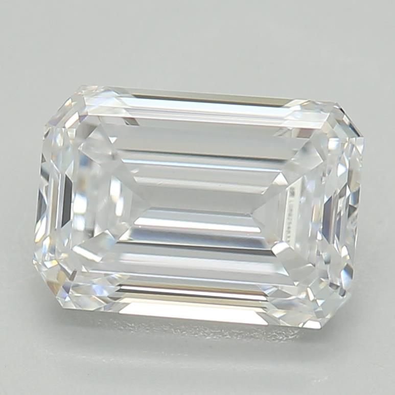 1.01ct D VVS2 Very Good Cut Emerald Lab Grown Diamond
