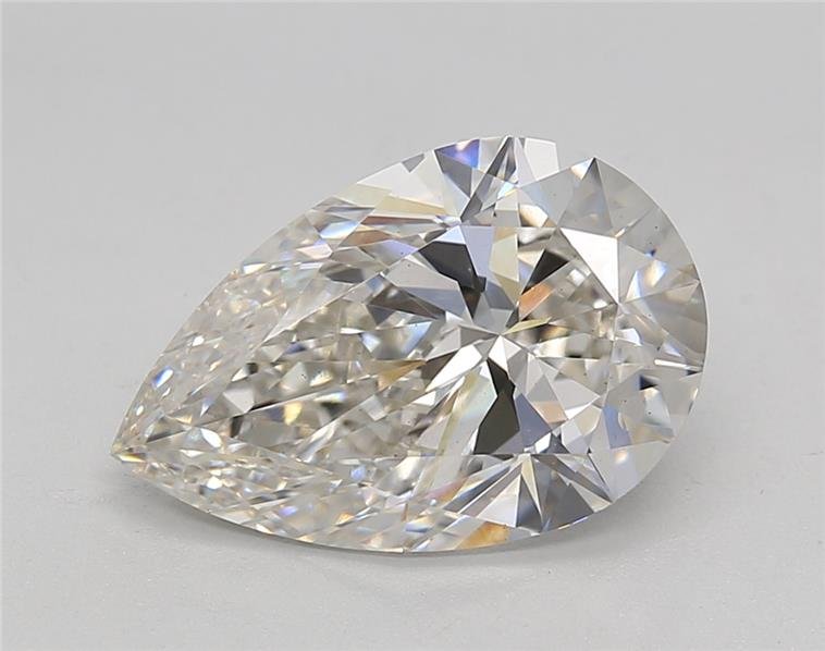 3.20ct H VS1 Rare Carat Ideal Cut Pear Lab Grown Diamond