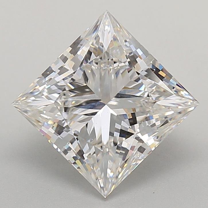 3.95ct F VS1 Rare Carat Ideal Cut Princess Lab Grown Diamond