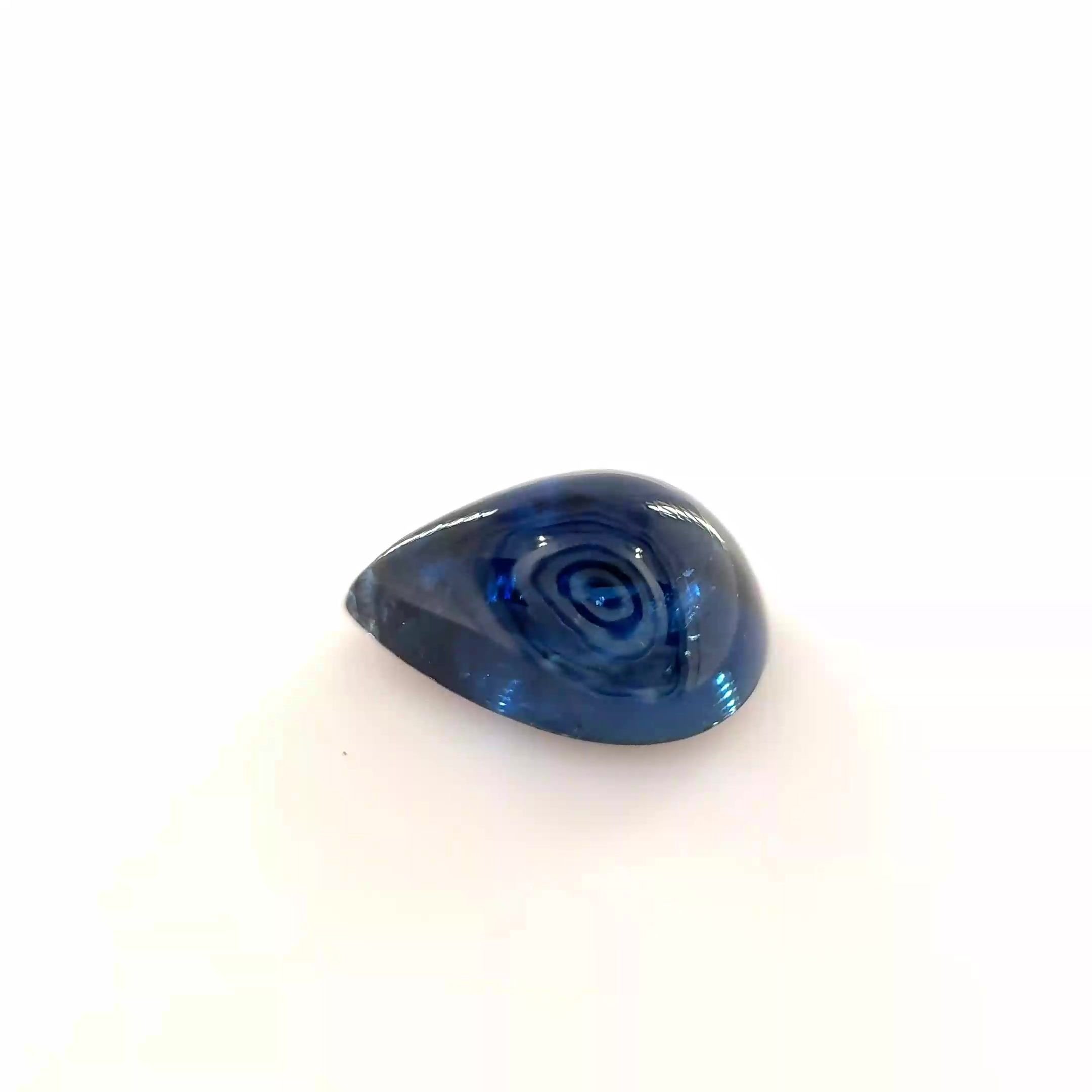 2.34 Carat Deep Blue Pear Sapphire