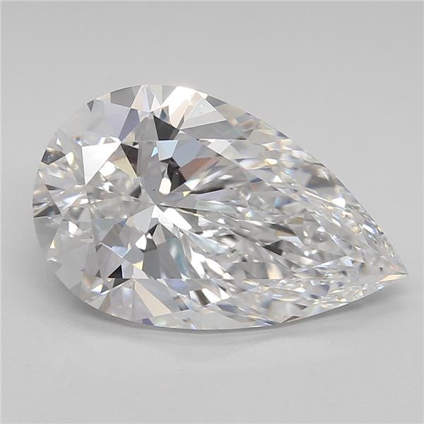 4.06ct E VS1 Rare Carat Ideal Cut Pear Lab Grown Diamond