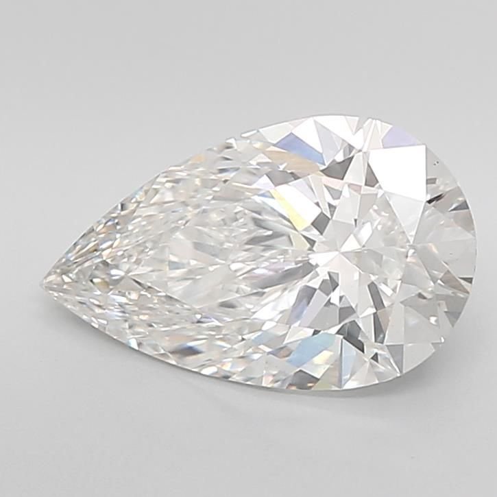 3.07ct F VS1 Rare Carat Ideal Cut Pear Lab Grown Diamond