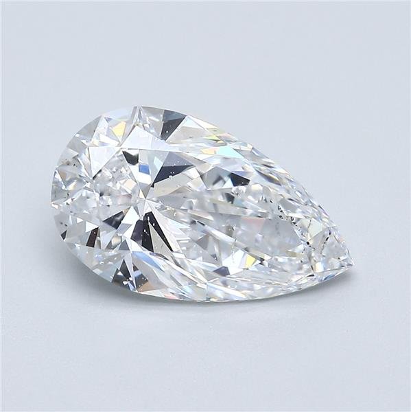 2.55ct D SI1 Rare Carat Ideal Cut Pear Diamond