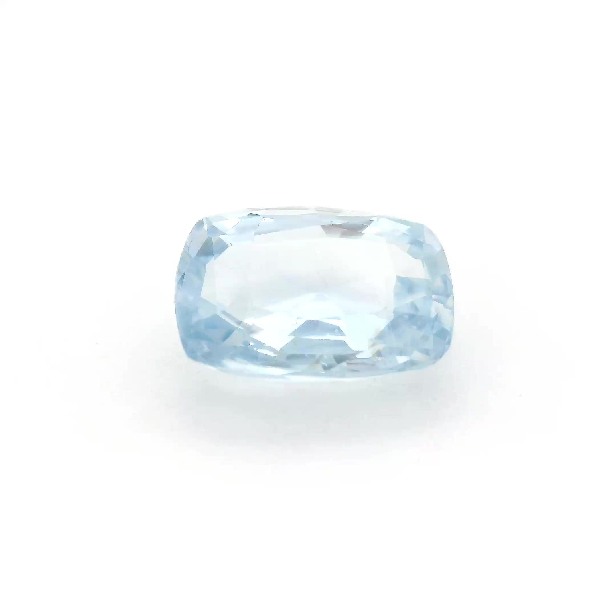 5.95 Carat Light Blue Cushion Sapphire