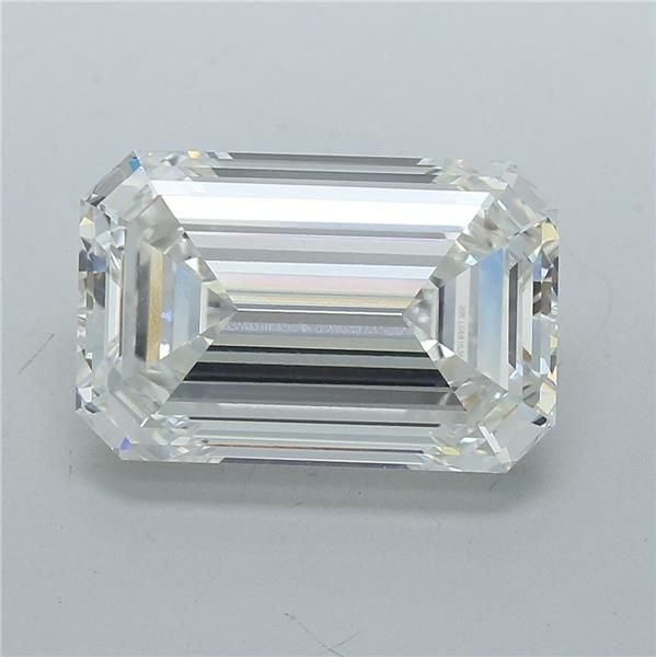 10.10ct F VVS2 Very Good Cut Emerald Lab Grown Diamond