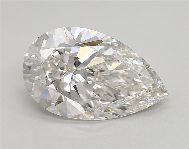 4.07ct F VS1 Rare Carat Ideal Cut Pear Lab Grown Diamond