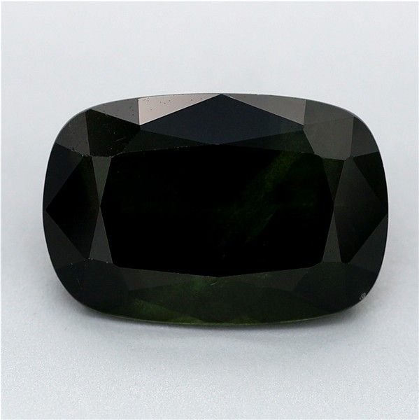 2.56 Carat Green Cushion Sapphire