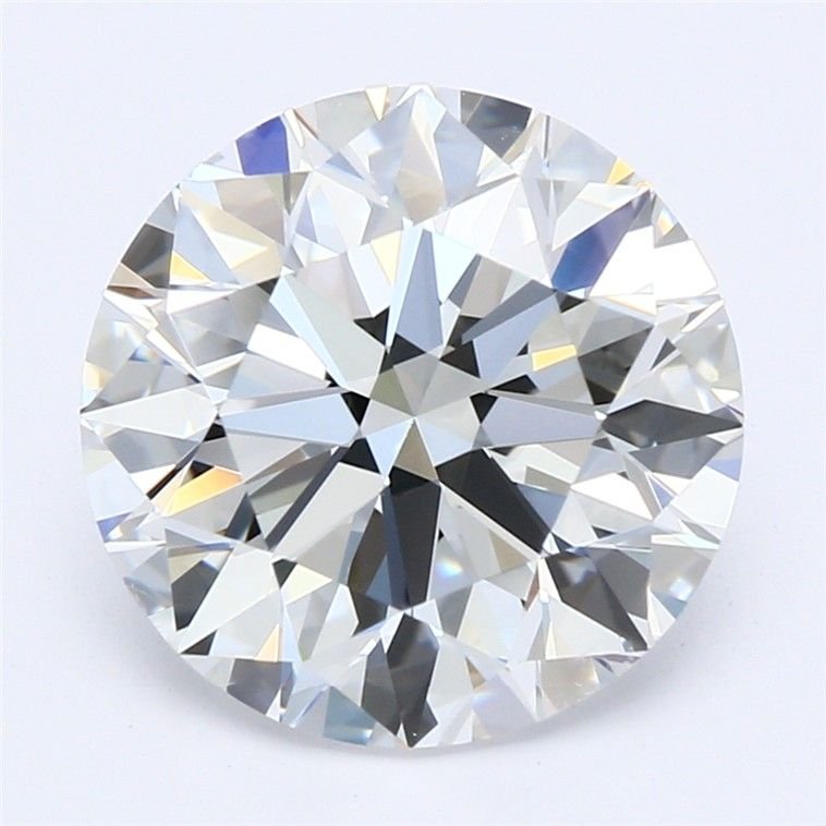 3.01ct E SI1 Rare Carat Ideal Cut Round Diamond