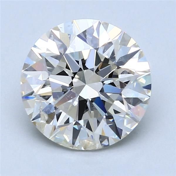 3.01ct I SI2 Rare Carat Ideal Cut Round Diamond