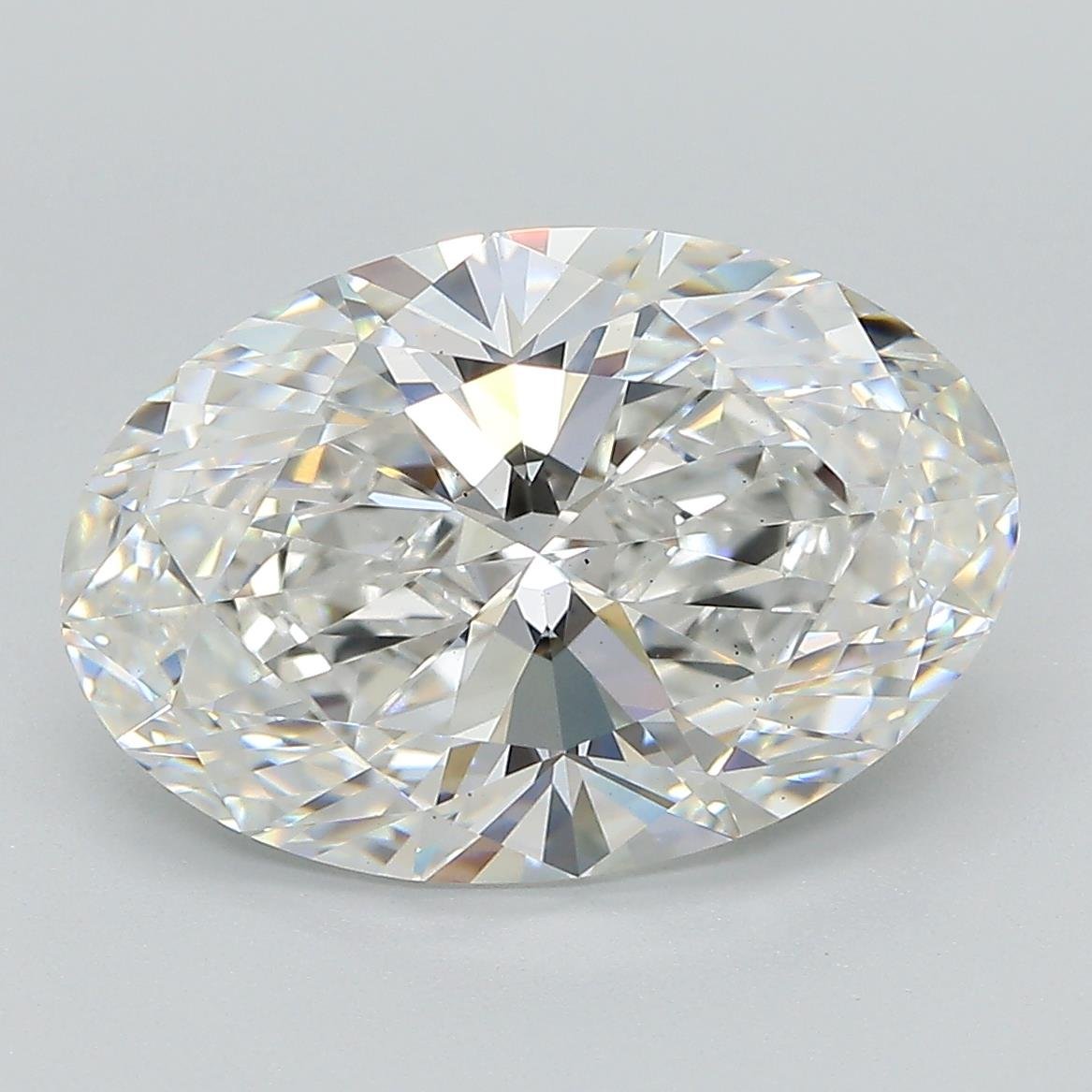 5.36ct F VS2 Rare Carat Ideal Cut Oval Lab Grown Diamond