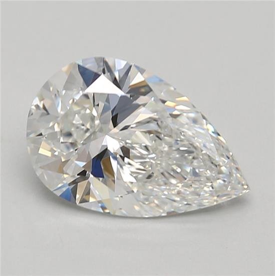 1.58ct F VVS2 Rare Carat Ideal Cut Pear Lab Grown Diamond