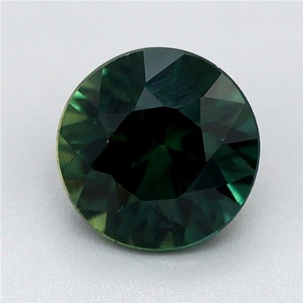 0.63 Carat Teal Round Sapphire