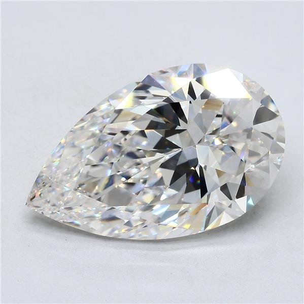 10.06ct F IF Rare Carat Ideal Cut Pear Diamond