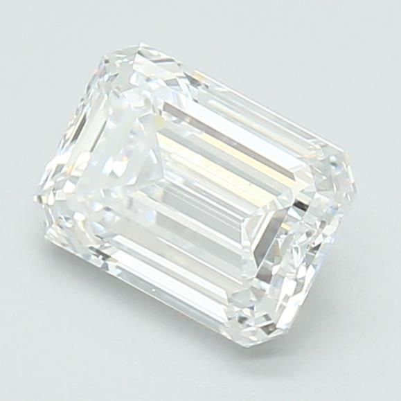 1.08ct D VVS2 Rare Carat Ideal Cut Emerald Lab Grown Diamond