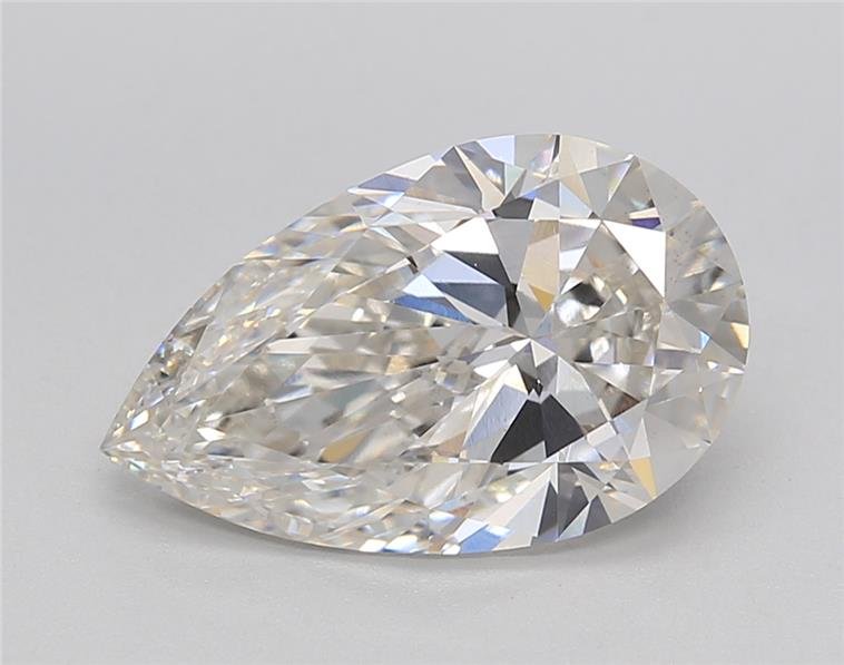 3.21ct H VS1 Rare Carat Ideal Cut Pear Lab Grown Diamond