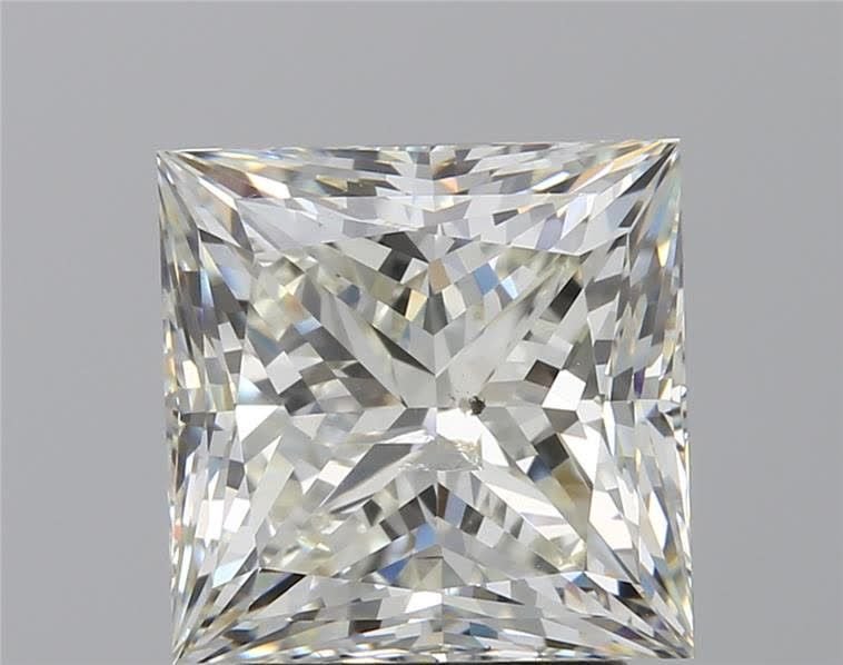 3.02ct I SI2 Rare Carat Ideal Cut Princess Diamond