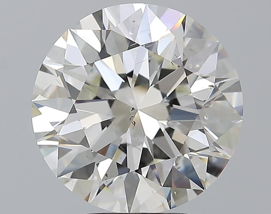 5.01ct J SI2 Rare Carat Ideal Cut Round Diamond