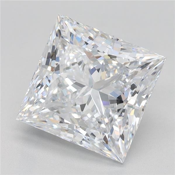 3.25ct E VVS2 Rare Carat Ideal Cut Princess Lab Grown Diamond