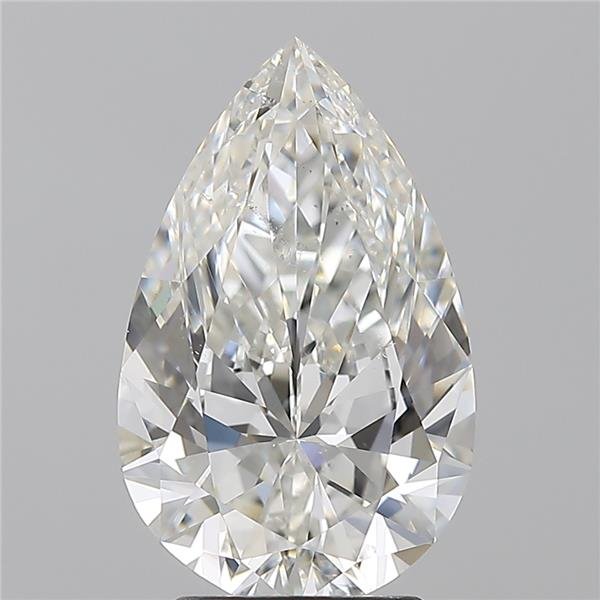 3.01ct G SI1 Rare Carat Ideal Cut Pear Diamond