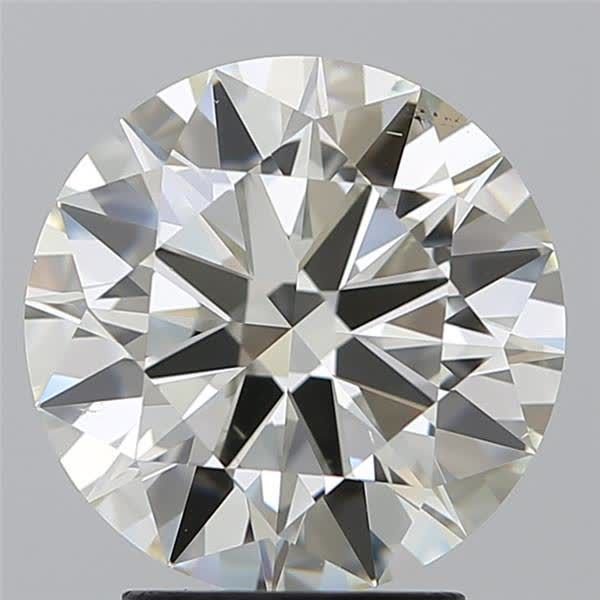 3.01ct I SI1 Rare Carat Ideal Cut Round Diamond