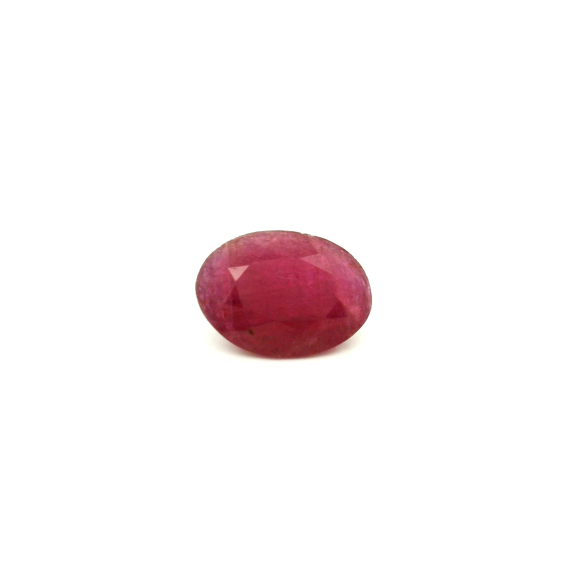 1.47 Carat Red Oval Ruby