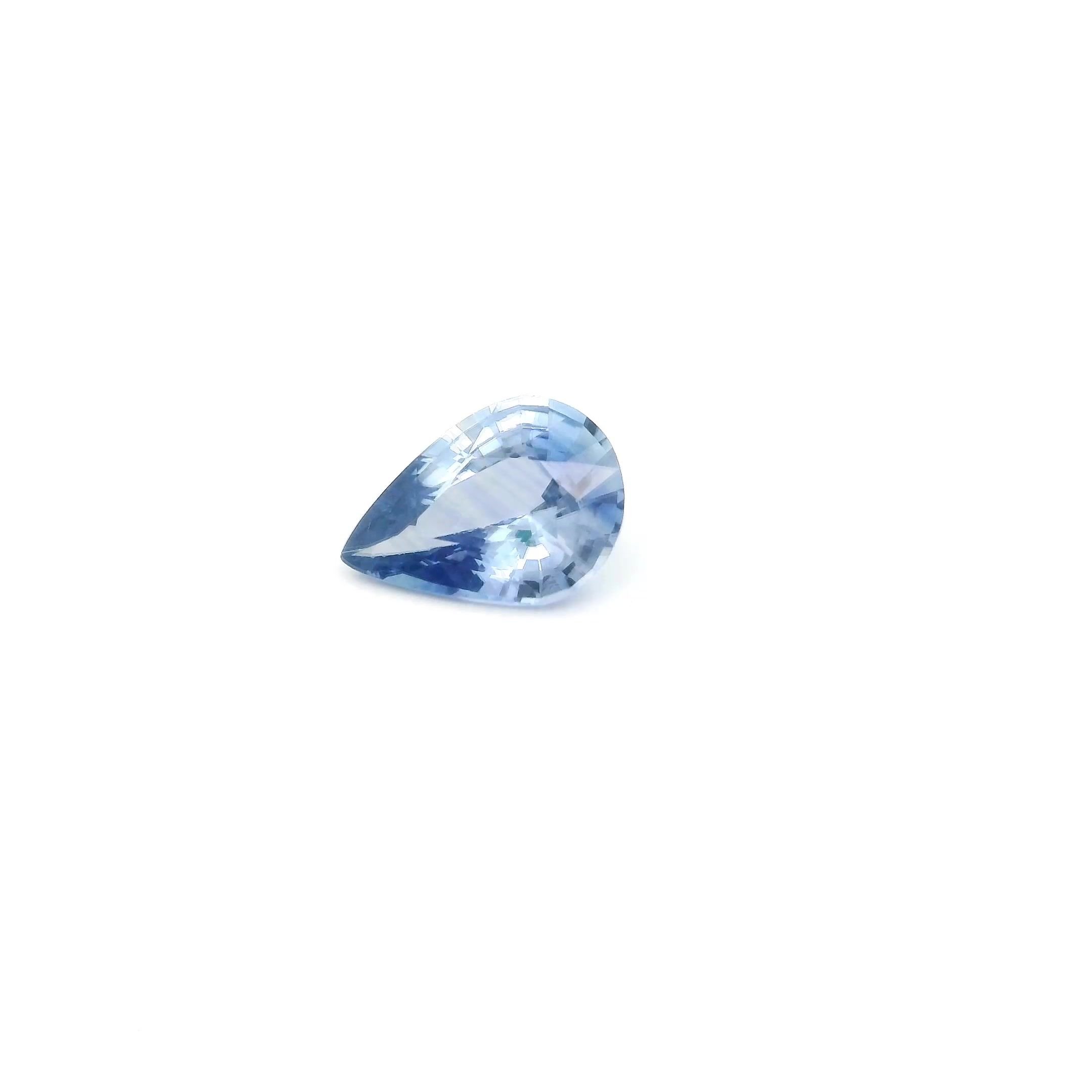 0.63 Carat Blue Pear Sapphire