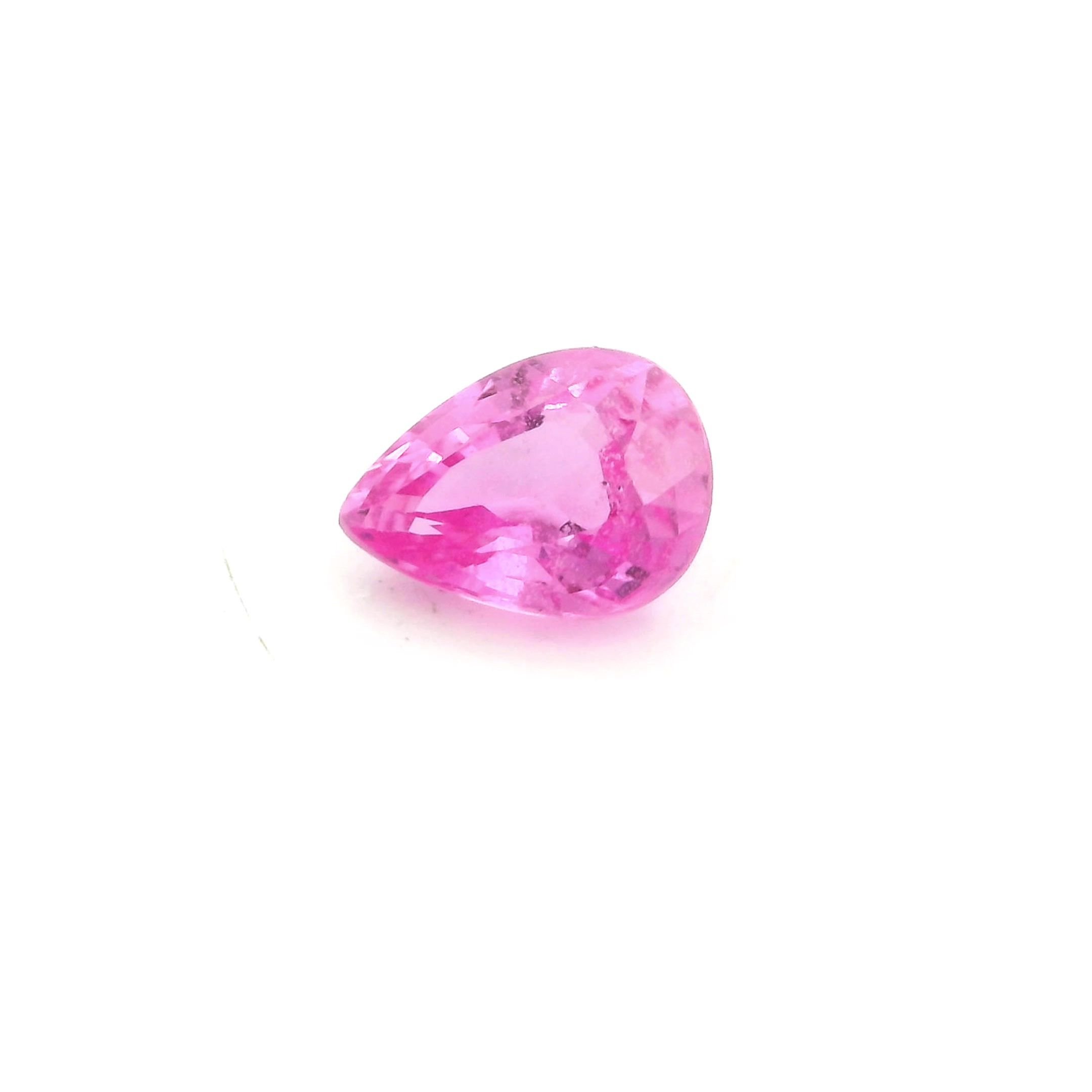 0.81 Carat Pink Pear Sapphire