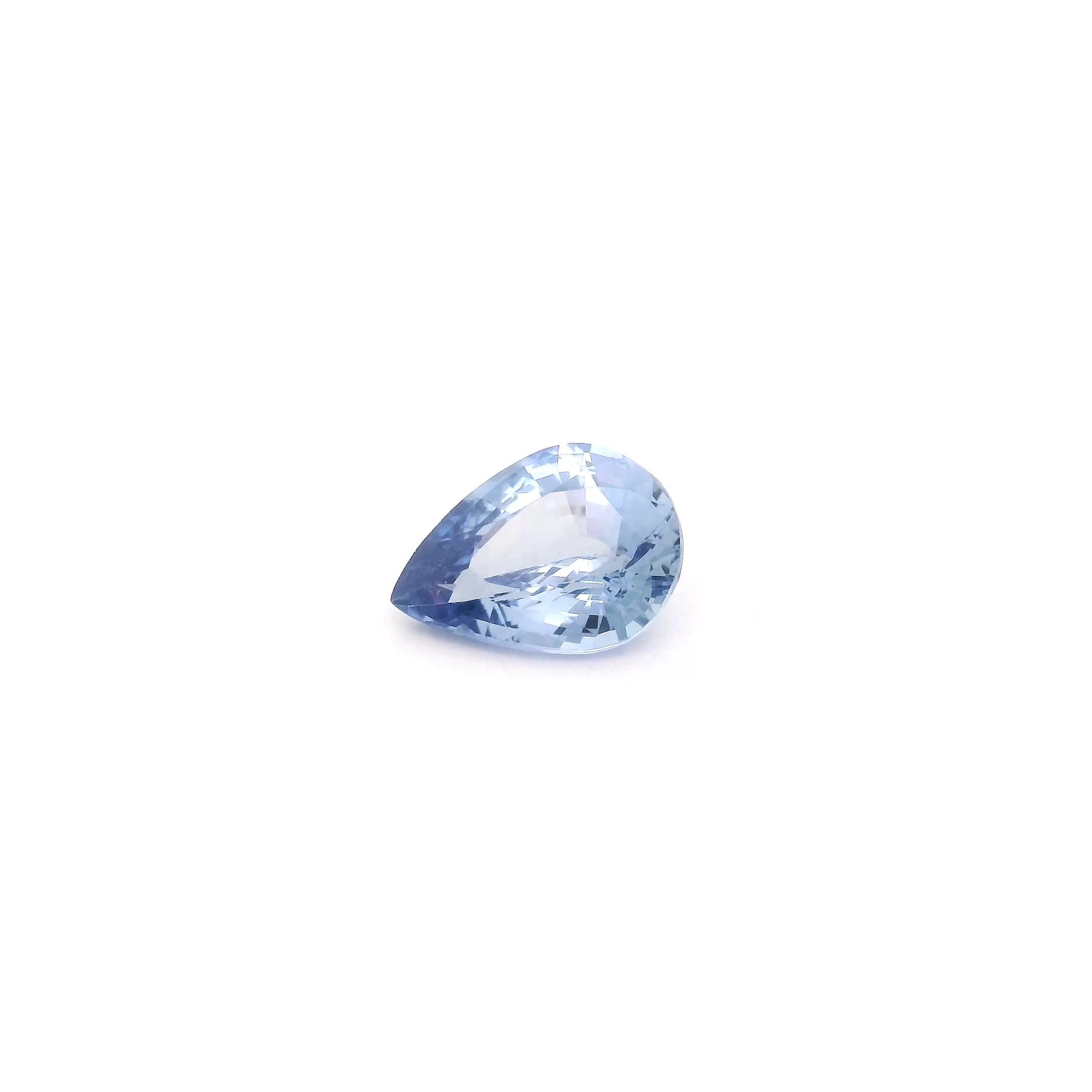 0.76 Carat Blue Pear Sapphire