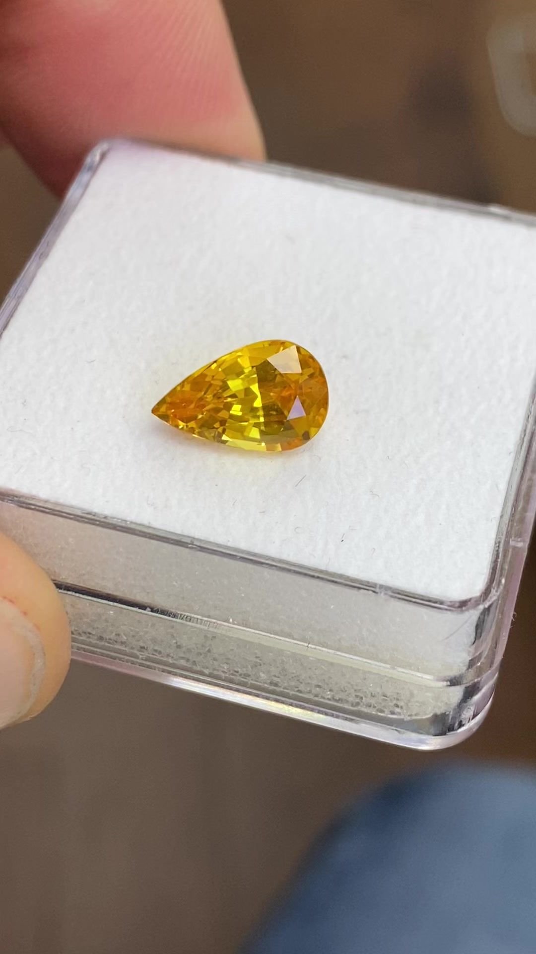 2.63 Carat Yellow Pear Sapphire