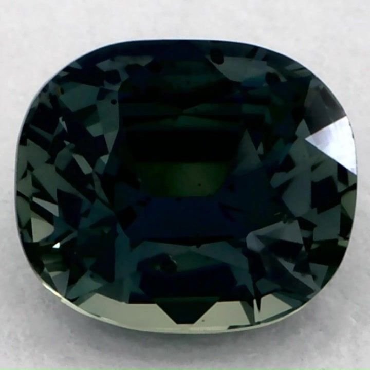 1.04 Carat Green Cushion Sapphire