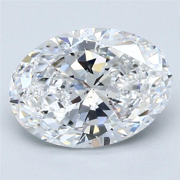 2.01ct D SI1 Rare Carat Ideal Cut Oval Diamond