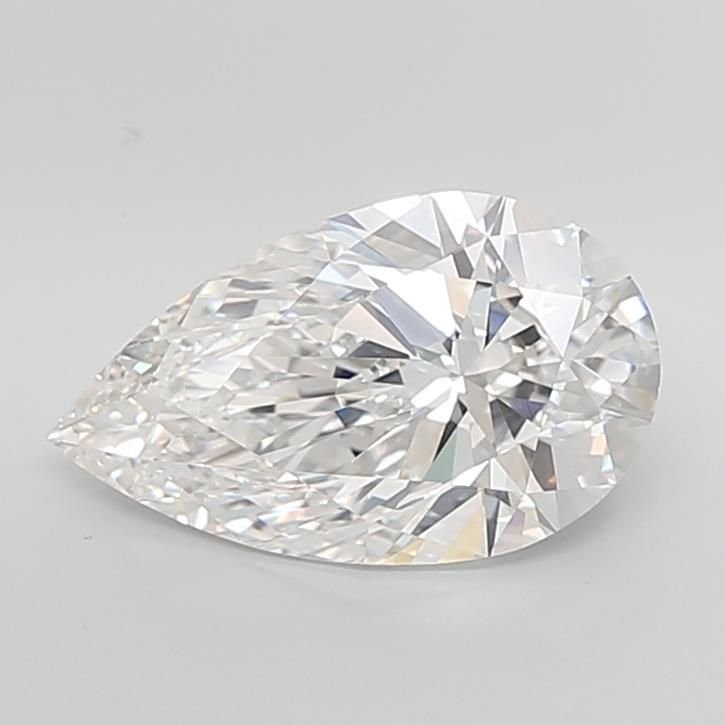 6.04ct F VVS2 Rare Carat Ideal Cut Pear Lab Grown Diamond