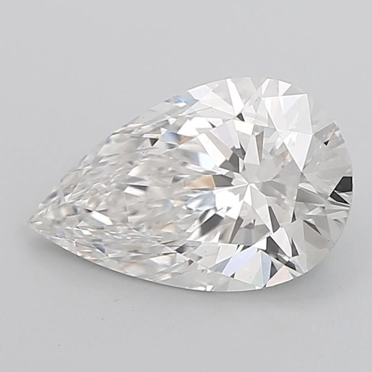 3.08ct F VS2 Rare Carat Ideal Cut Pear Lab Grown Diamond