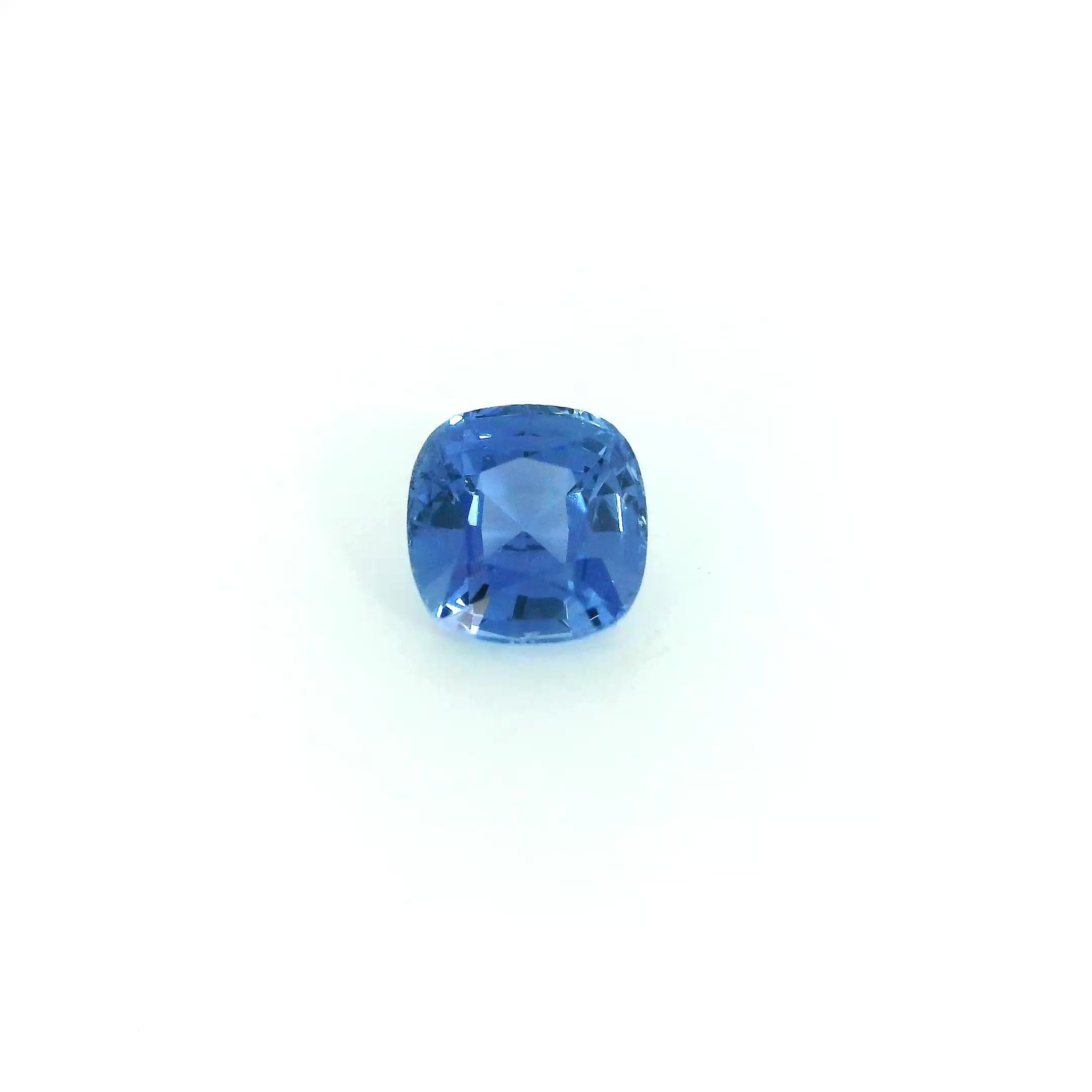 1.17 Carat Blue Cushion Sapphire