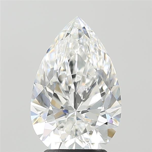 3.06ct F VVS2 Rare Carat Ideal Cut Pear Lab Grown Diamond