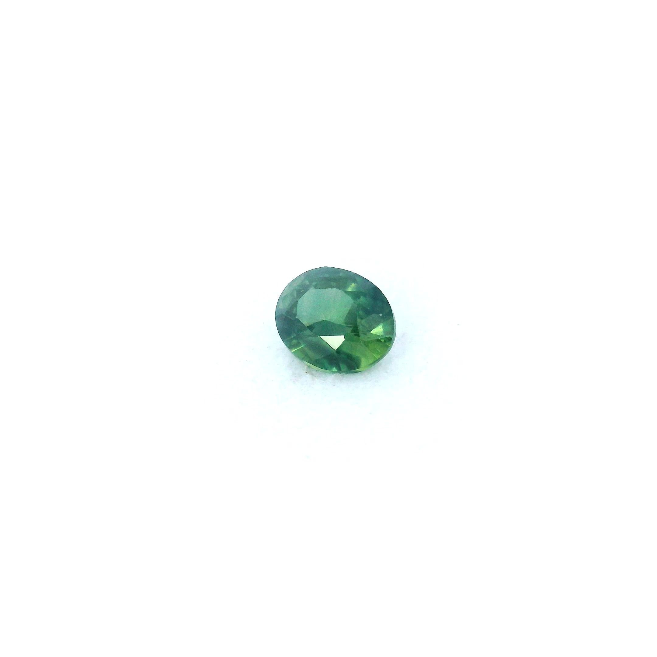 0.42 Carat Green Oval Sapphire