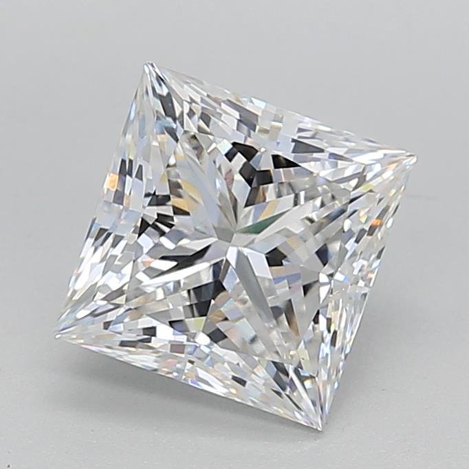 3.05ct E VVS2 Rare Carat Ideal Cut Princess Lab Grown Diamond