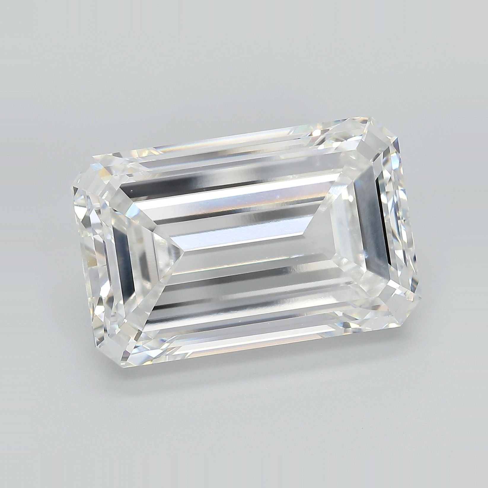 16.87ct F VVS2 Rare Carat Ideal Cut Emerald Lab Grown Diamond