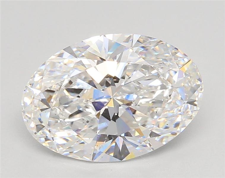 3.08ct D VS2 Rare Carat Ideal Cut Oval Lab Grown Diamond