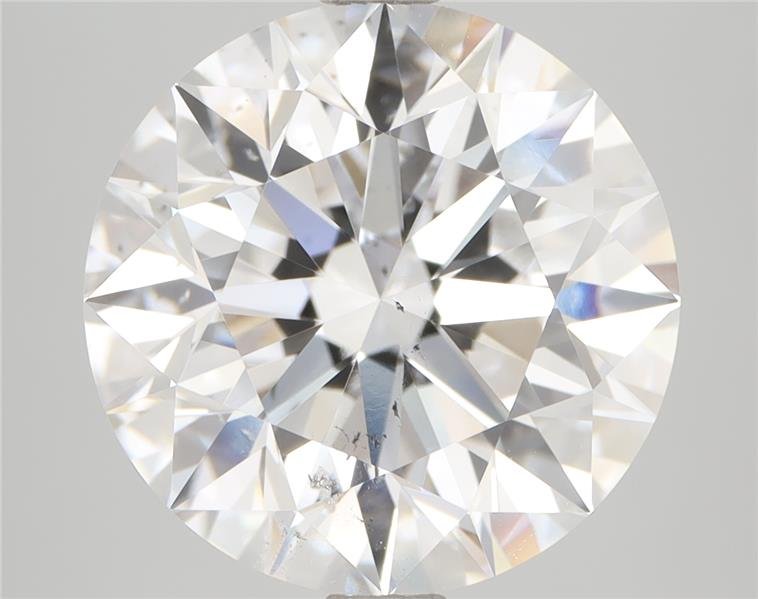 5.06ct D SI2 Rare Carat Ideal Cut Round Diamond