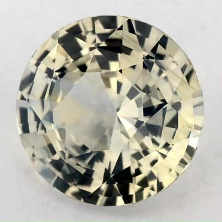 2.90 Carat Yellow Round Sapphire