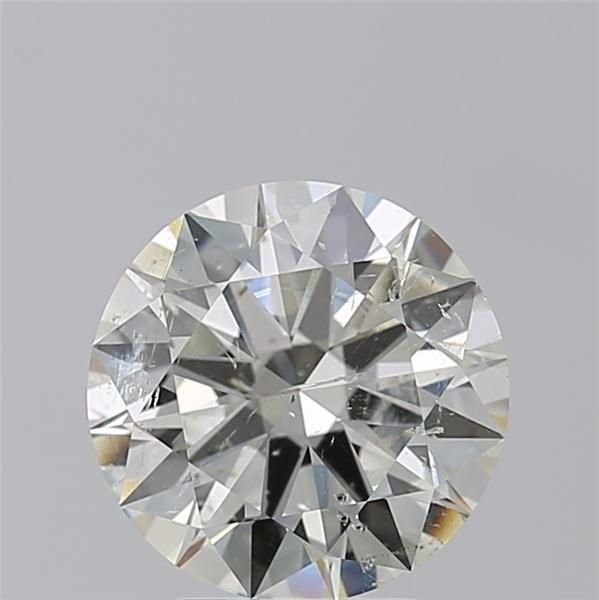 3.01ct J SI2 Rare Carat Ideal Cut Round Diamond