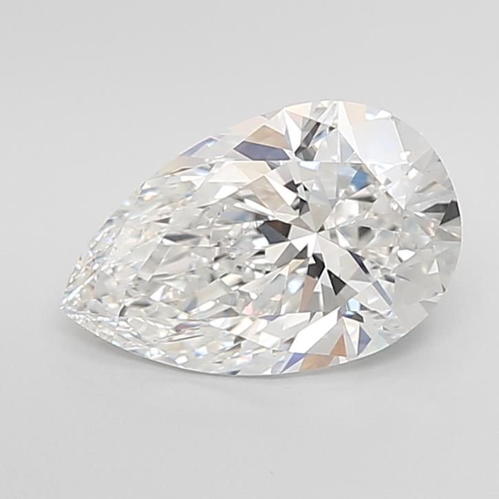 3.07ct F VVS2 Rare Carat Ideal Cut Pear Lab Grown Diamond